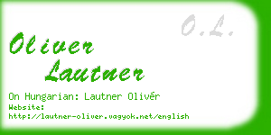oliver lautner business card
